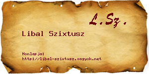 Libal Szixtusz névjegykártya